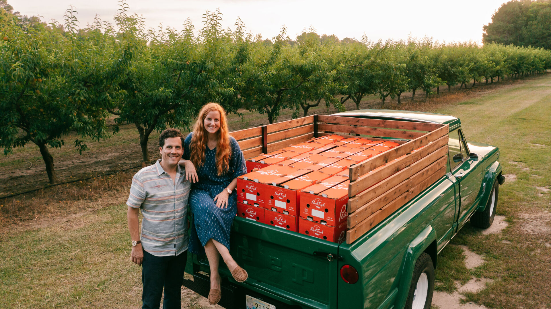 Roses with Peach Truck